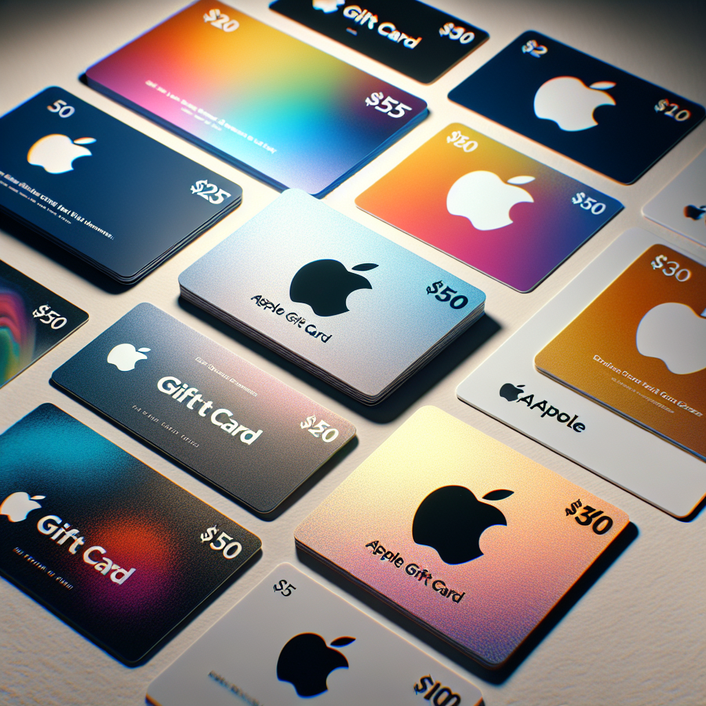 Different types of Apple gift cards