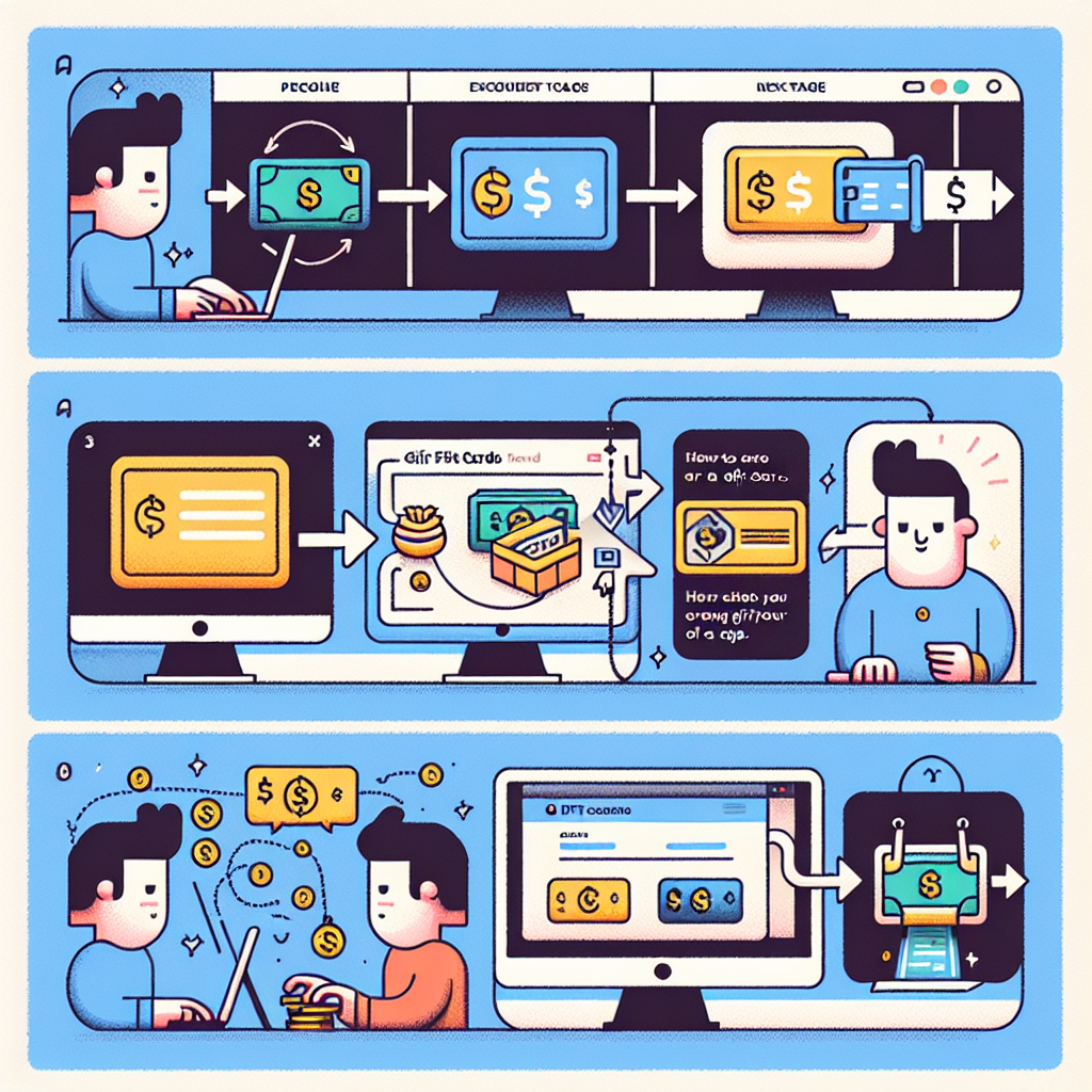 Infographic showing the step-by-step gift card exchange process