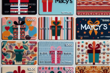 Various types of Macy's gift cards