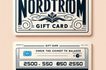 Nordstrom gift card with balance checking instructions